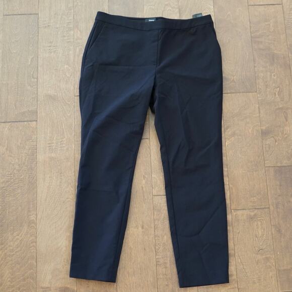 Theory Thaniel Kenneth Approach Stretch Cropped Pants Black Womens Size 10‎ - Picture 2 of 8